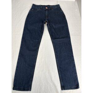 Mugsy Studio Blues Jeans Mens 28x29 Blue Slim Straight Stretch Dark Denim